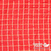 Semi-Sheer Poly 45" (Apr 2021) - Gold Check, Red