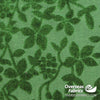 Burnout Velvet 60" - Flowers, Green