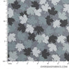 Windham Fabrics - Canadian Christmas, Maple Leaves, Grey