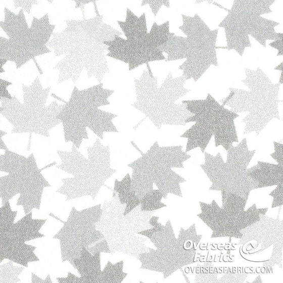 Windham Fabrics - Canadian Christmas, Maple Leaves, White