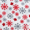 Windham Fabrics - Canadian Christmas, Snowflakes and Maple Leaves, White