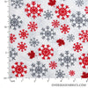 Windham Fabrics - Canadian Christmas, Snowflakes and Maple Leaves, White