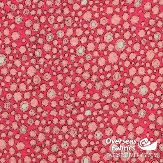 Windham Fabrics - Fantasy, Flower Buttons, Pink