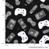 Windham Fabrics - Man Cave, Game Controllers, Black