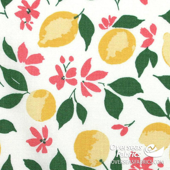 Windham Fabrics - Pink Lemonade, Lemons, White