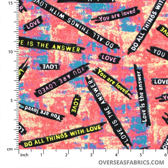Windham Fabrics - Unstoppable, Love is the Answer, Pink