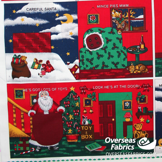 Christmas Cotton Panels - Santa's Visit Playbook