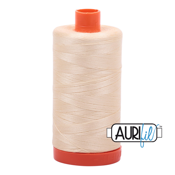 Aurifil Thread 50wt - 2123 Butter, 1300m Spool