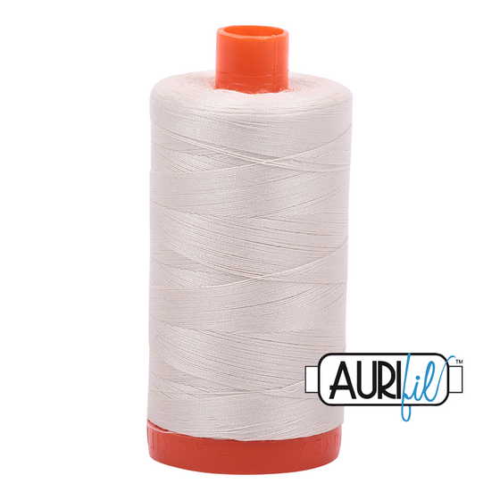 Aurifil Thread 50wt - 2309 Silver White, 1300m Spool