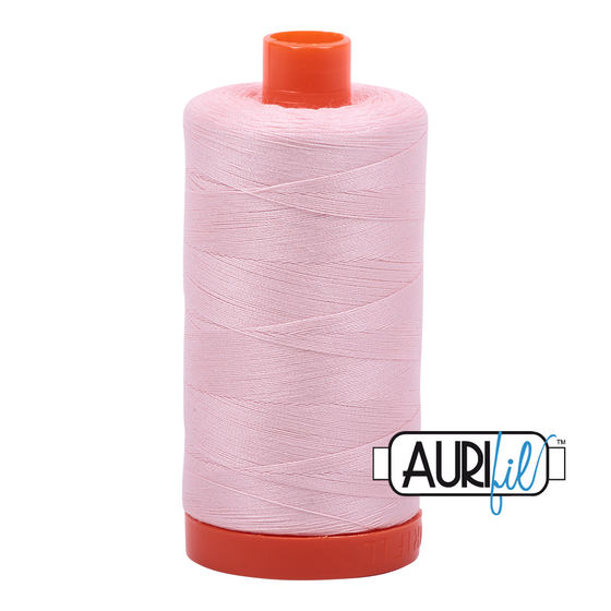 Aurifil Thread 50wt - 2410 Pale Pink, 1300m Spool