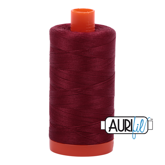 Aurifil Thread 50wt - 2460 Dark Carmine Red, 1300m Spool