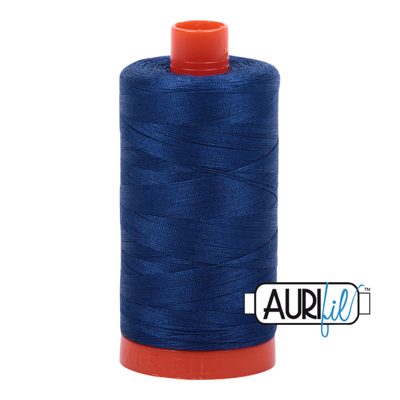 Aurifil Thread 50wt - 2780 Dark Delft Blue, 1300m Spool