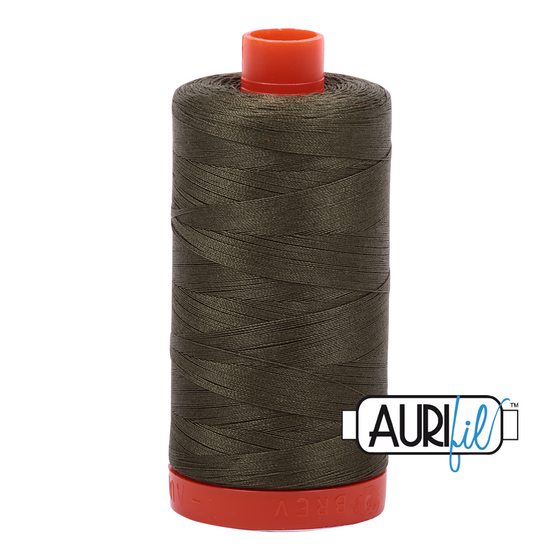 Aurifil Thread 50wt - 2905 Army Green, 1300m Spool