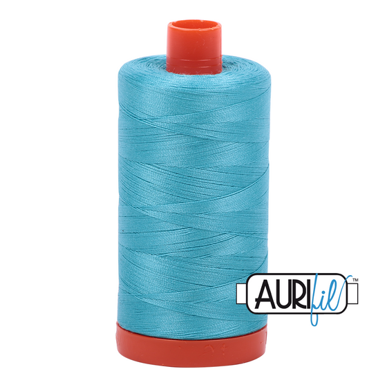 Aurifil Thread 50wt - 5005 Bright Turquoise, 1300m Spool