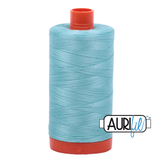 Aurifil Thread 50wt - 5006 Light Turquoise, 1300m Spool