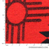 Aztec Wool 60" - Bird, Red