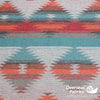 Aztec Wool 60" - Diamond, Blue Orange