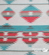 Aztec Wool 60" - Diamond, Blue Red