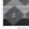 Aztec Wool 60" - Diamond, Grey Black