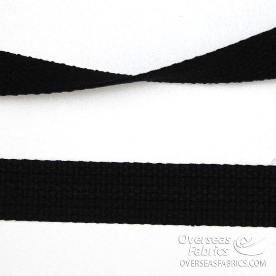 Cotton Webbing 25mm (1") - 003 Black