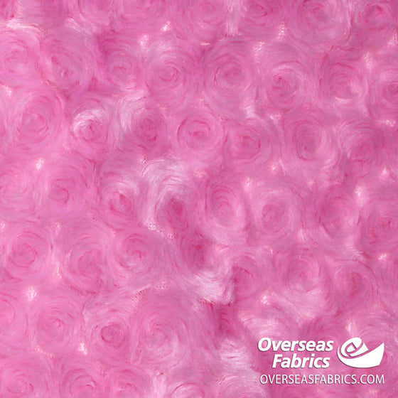 Rose Cuddle Minky Fleece 60" - Bubblegum Pink