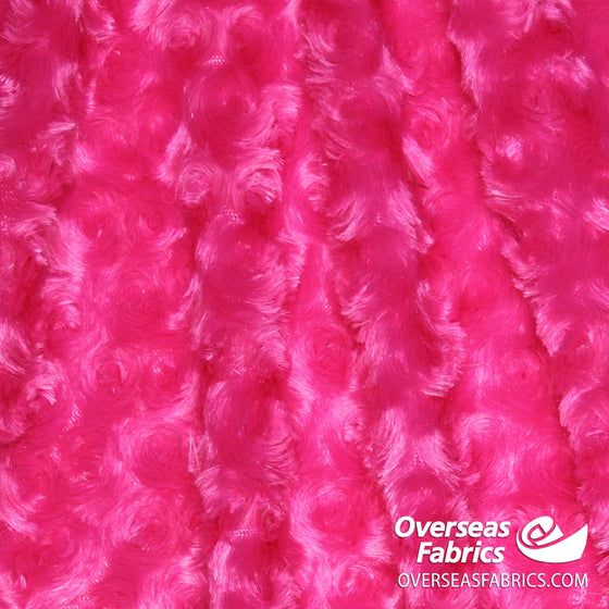 Rose Cuddle Minky Fleece 60" - Hot Pink