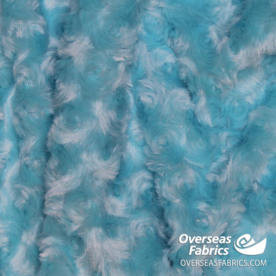 Rose Cuddle Minky Fleece 60" - Turquoise