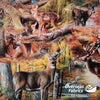 David Textiles - Buffalo Works, Deer, Red