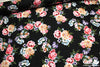 Dress Cotton 60" - Design 05, Big Bouquets, Black (Summer 2022)