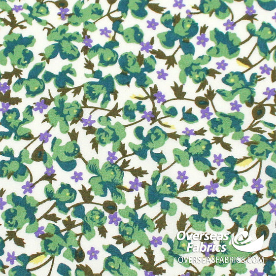 Dress Cotton 60" - Design 06, Floral Ivy, Green (Summer 2022)
