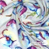 Silky Crepe 45" - June 2020 Collection; Design 02, Blue Flowercup