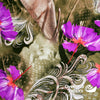 Dress Crepe 45" - June 2020 Collection; Design 10 - Buttercup Swirls, Purple