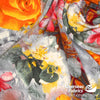 Dress Crepe 45" - June 2020 Collection; Design 20 - Large Rose, Orange
