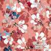 Dress Rayon 60" - June 2020 Collection; Design 04 - Floral Pop-Art, Dusty Peach