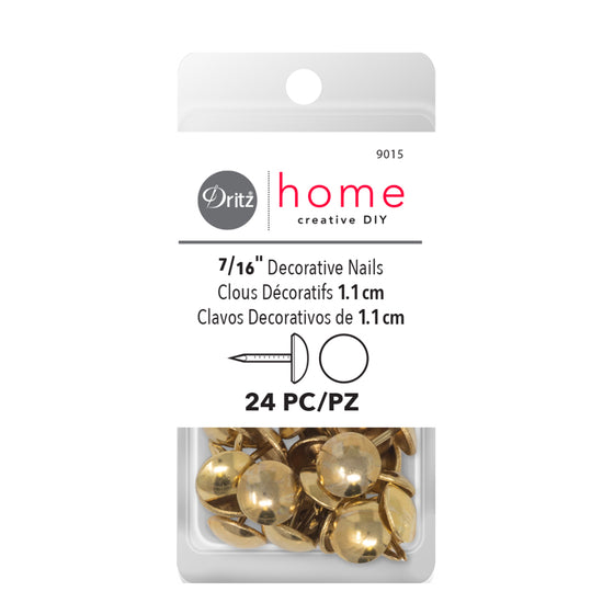 Dritz - Decorative Nails, Brass, 7/16″
