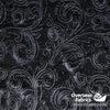 Embossed Velvet 60" - Paisley Sparkle, Dark Grey