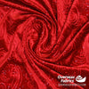 Embossed Velvet 60" - Paisley Sparkle, Red