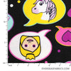 Flannelette Print 45" - Emojis, Black