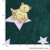 Printed Fleece 60" - Teddy Bear, Green