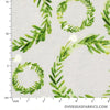 Flannelette Print 45" - Wreaths, Green (Fall 2021)