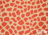 Flannelette Print 45" - Giraffe Print, Orange (Fall 2021)