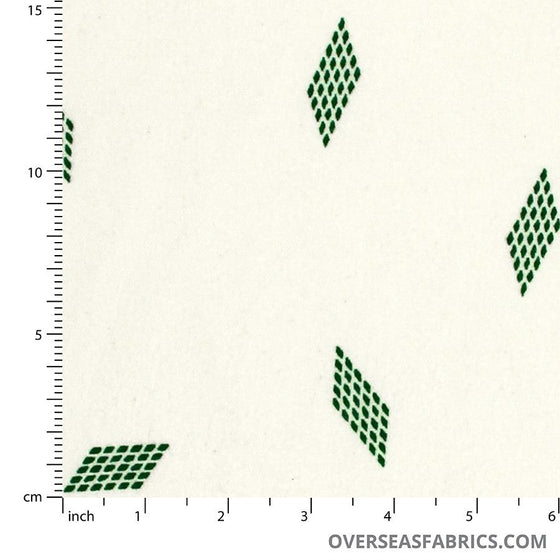 Flannelette Print 45" - Diamond Dots, Green (Fall 2021)