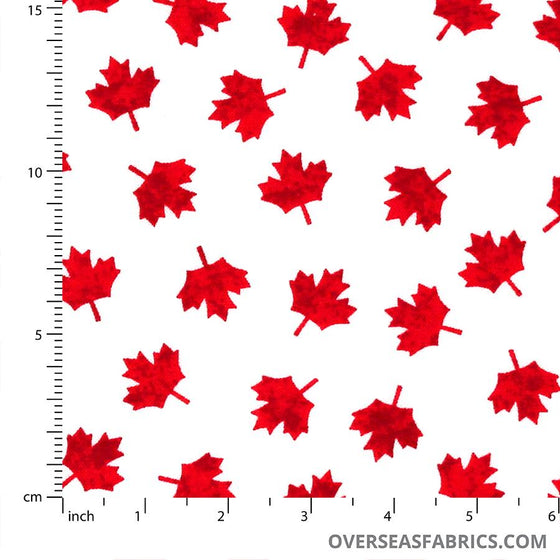 Canadiana Quilting Cotton - Oh Canada, White