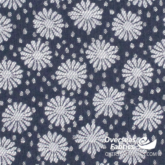 Jacquard 60" - White Daisies, Blue (Winter 2021)