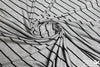 Rayon Knit 60" - Stripe, Light Grey Black