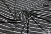 Rayon Knit 60" - Stripe, Dark Grey White