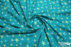 Cotton-Lycra Knit 60" - Stars, Turquoise