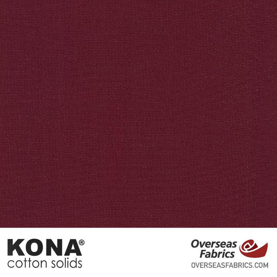 Kona Cotton Solids Burgundy - 44" wide - Robert Kaufman quilting fabric