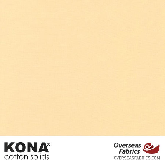 Kona Cotton Solids Butter - 44" wide - Robert Kaufman quilting fabric