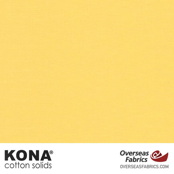 Kona Cotton Solids Buttercup - 44" wide - Robert Kaufman quilting fabric